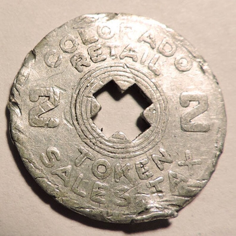 Colorado Retail Sales Tax Token Aluminum Etsy