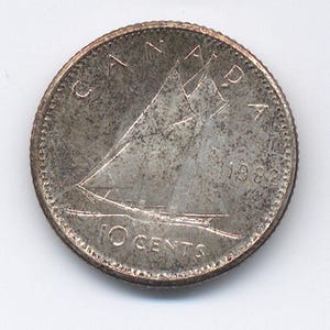 1962 Canada .10 cents Silver (Elizabeth II)