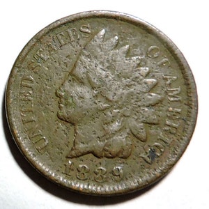 US 1889 Indian Head Penny - scratches