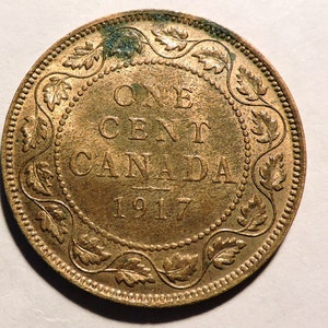 1917 Canadian 1-Cent Large (George V)