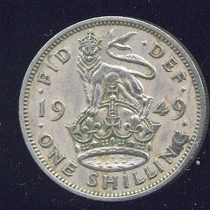 1949 Great Britain One Shilling - (King George VI)
