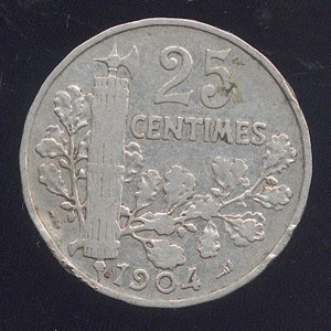 1904 France 25 Centimes