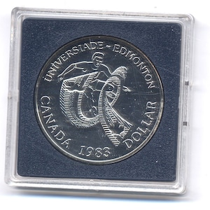 1983 Canadian Edmonton Proof Silver Dollar Coin
