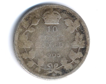 1905 Canadian .10 Cents Silver