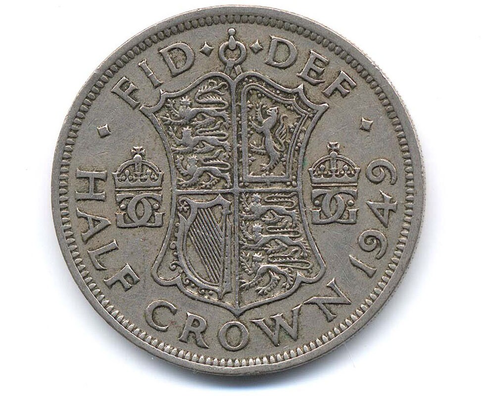 1949 クラウン 銀貨 古銭 ニュージーランド 1クラウン銀貨 1949年 2880