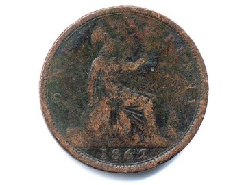 1862 British Copper Penny (Queen Victoria)