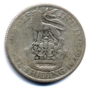 イギリス 1920年 1シリング 硬貨　美品 希少なイギリス 1 シリング コイン 1928 年 – ジョージ 5 世