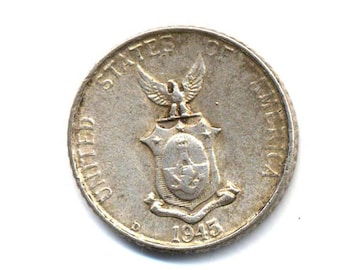 1945-D USA/Philippines Ten Centavos Silver Coin