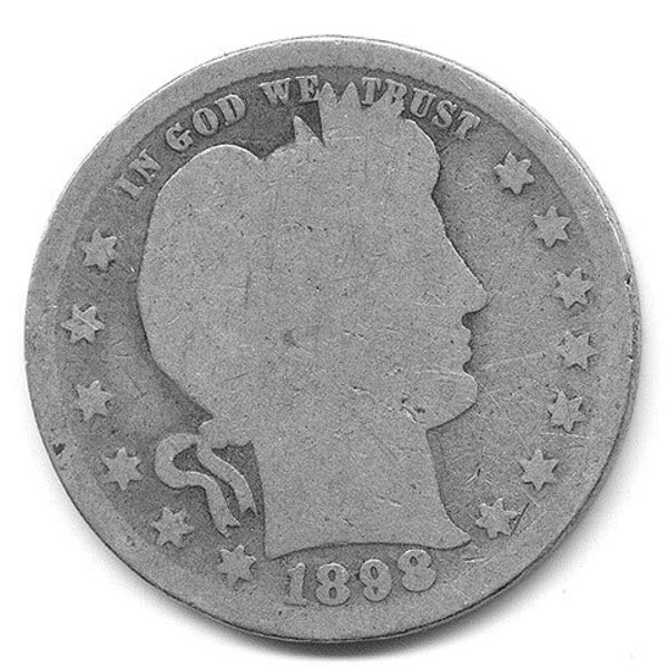 1898 US Silver Quarter Dollar 90% Silver