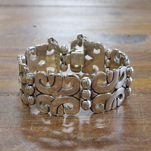 Vintage Mexican Sterling Silver Link Bracelet