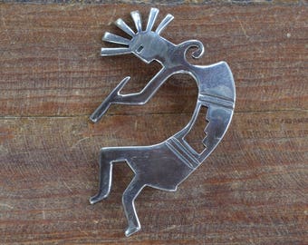 Vintage Sterling Silver Kokopelli Pendant