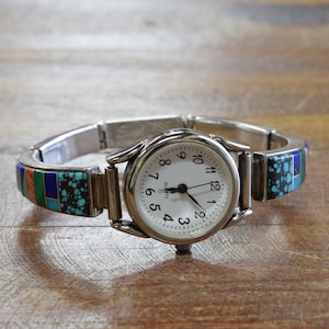 Navajo Vintage Multi-Color Inlay Watch