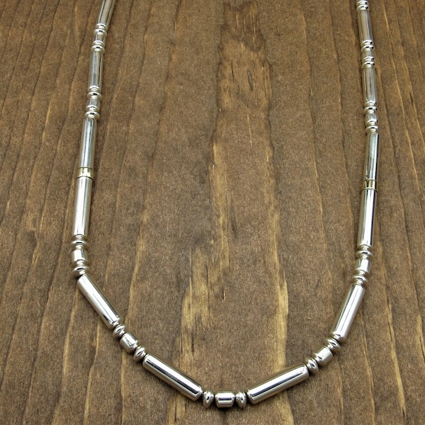 High Quality Southwest Sterling Silver Christin Wolf Bead Necklace