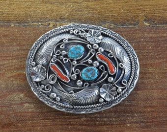 JW Toadlena Vintage Navajo Sterling Silver, Turquoise and  display picture 3