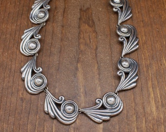 Melesio Rodriguez Outstanding Mexican Sterling Silver Necklace*