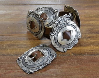 Navajo Sterling Silver Repoussé Concho Belt by Jim Williams*