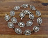 Sterling Silver Link Navajo Concho Belt Signed S L