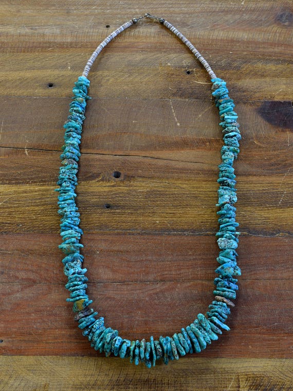 Vintage Navajo Graduated Turquoise Nugget Necklace