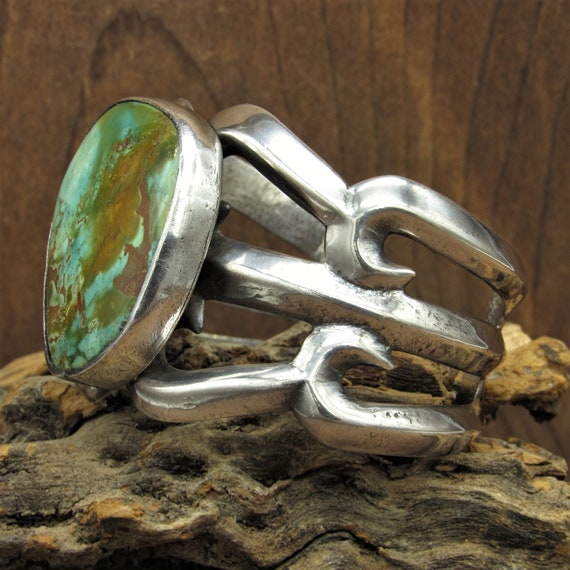 Vintage Southwestern Sterling Silver Turquoise Sa… - image 3