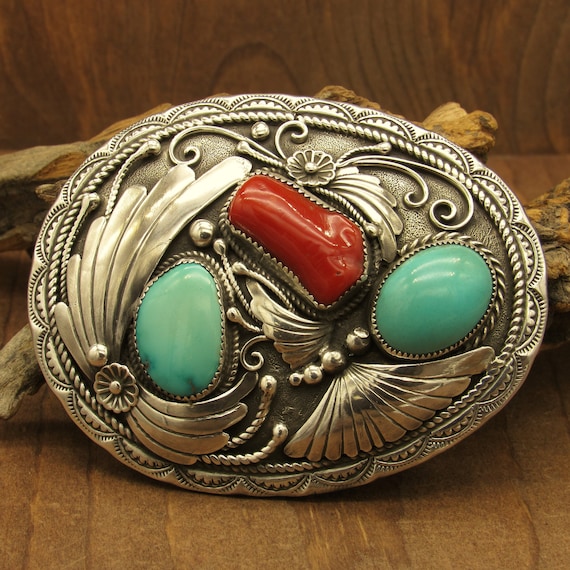 Beautiful Southwest Sterling Silver Turquoise and Large  display picture 1