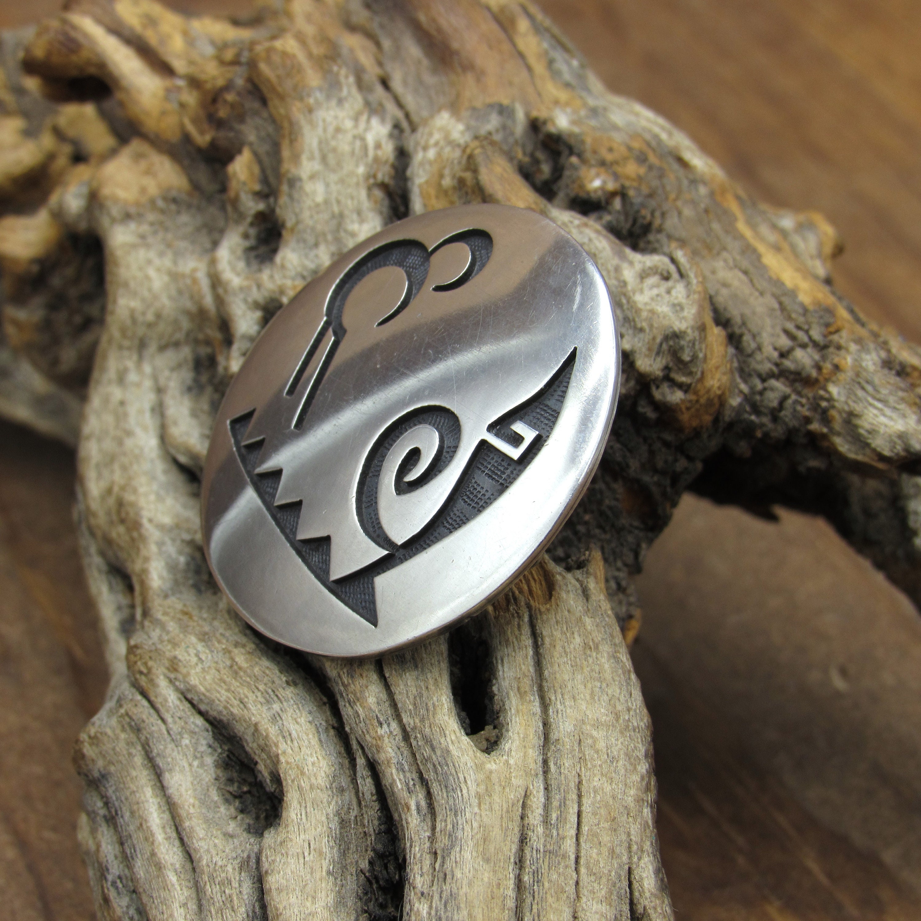 Vintage Hopi Sterling Silver Round Pin/pendant by Eldon Vintage Hopi Sterling Silver Round Pin/pendant by Eldon