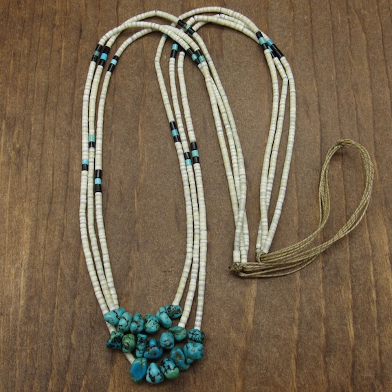 Vintage Southwestern Three Strand Turquoise Nugget