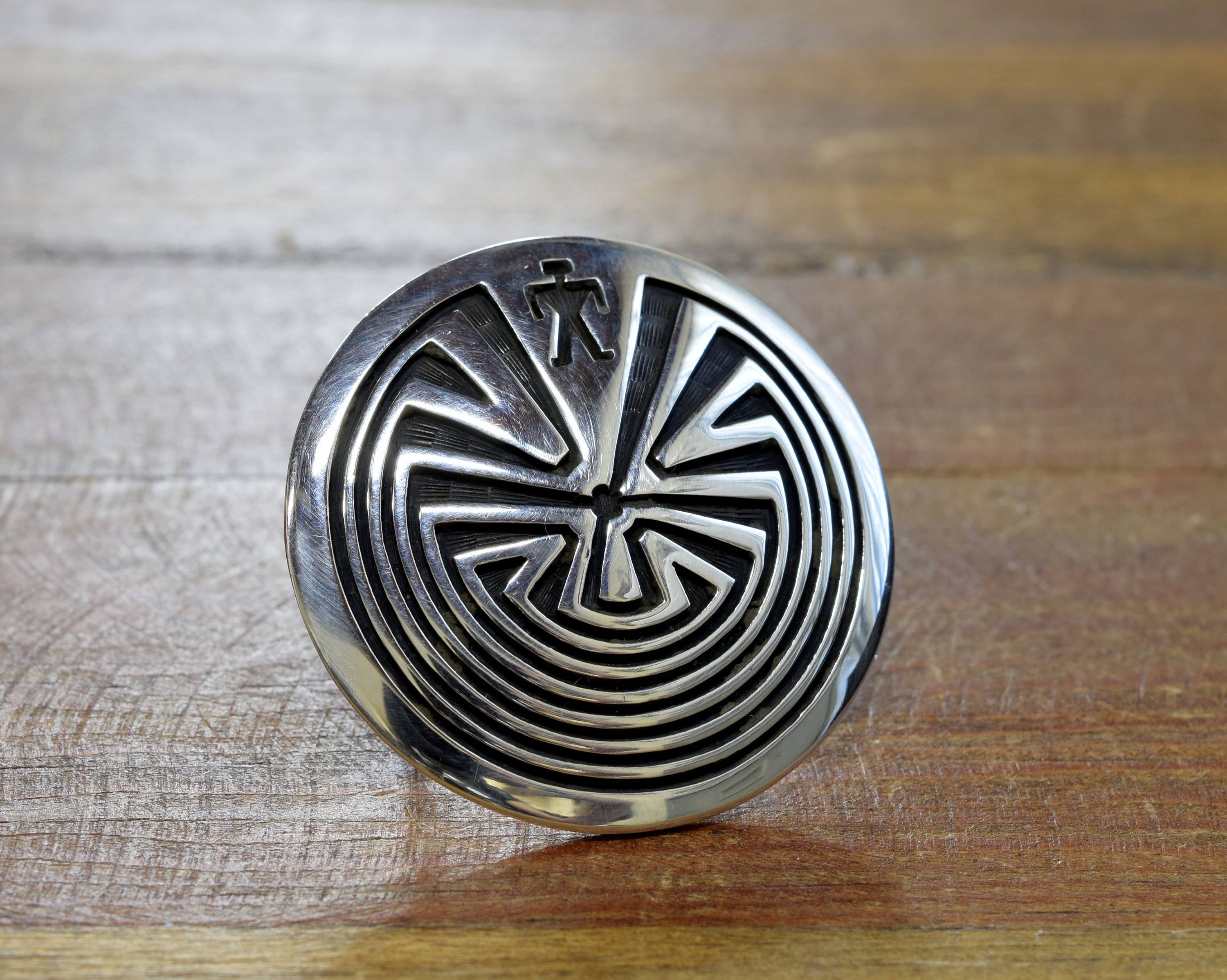 Vintage Sterling Silver Man in the Maze Ring Size 6 1/2 - Etsy India