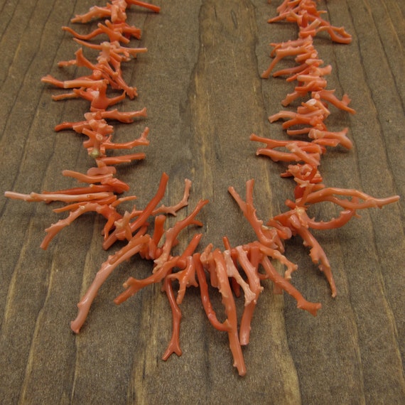 Beautiful Pink Branch Coral Necklace 25" - image 2