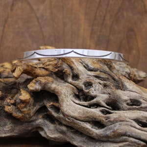 Sterling Silver Navajo Bangle Bracelet Signed Tahe * - Etsy