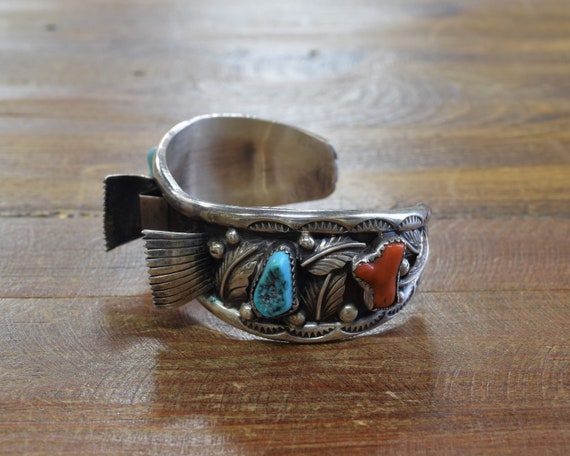 Vintage Southwestern Sterling Silver Turquoise an… - image 4