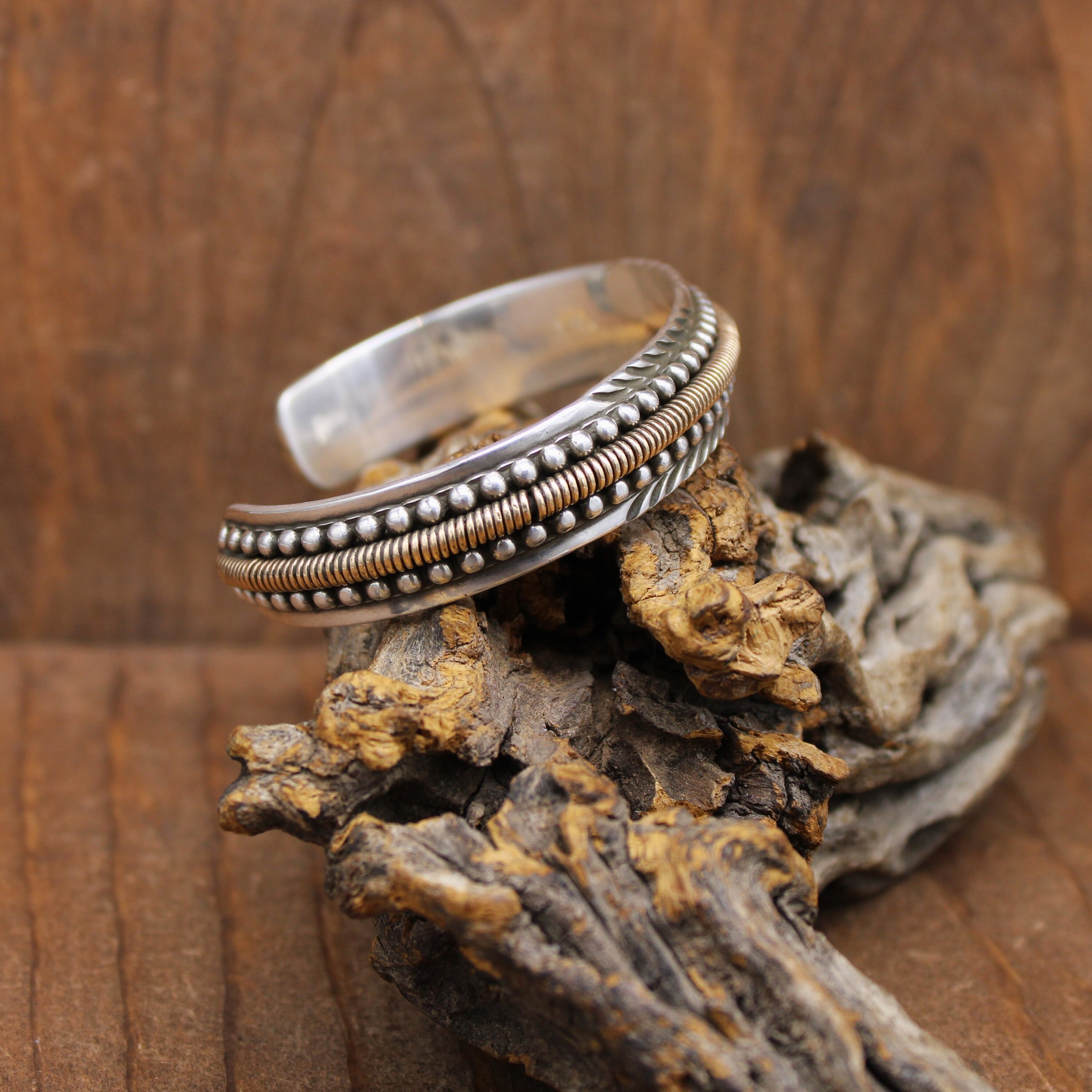 Southwestern Sterling Silver 1/20 12K GF Cuff Bracelet by J. W.