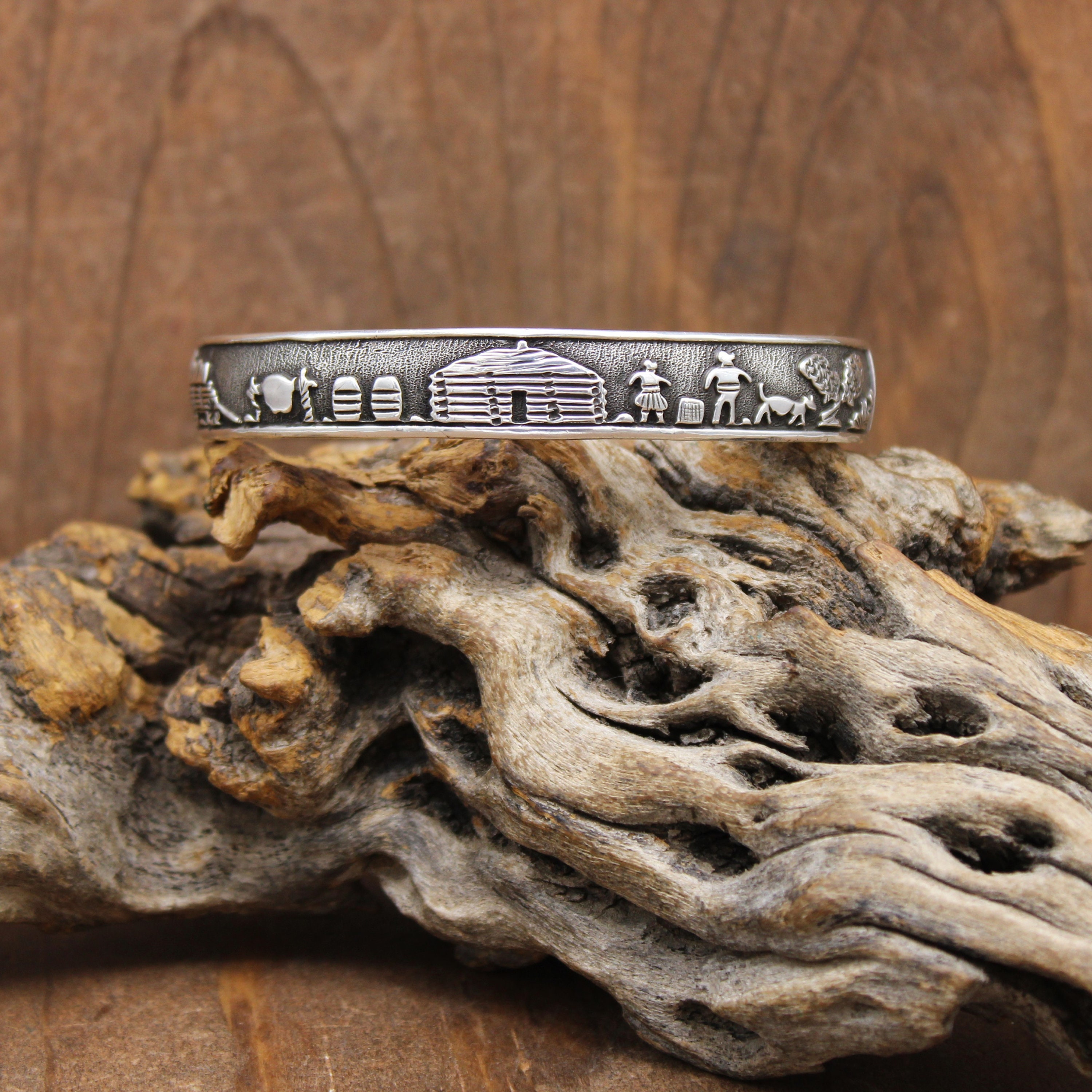Vintage Sterling Silver Navajo Story Bracelet Signed HL - Etsy