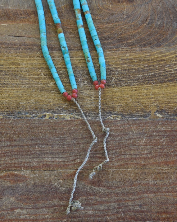 Vintage Southwestern Turquoise Beaded Necklace - image 3