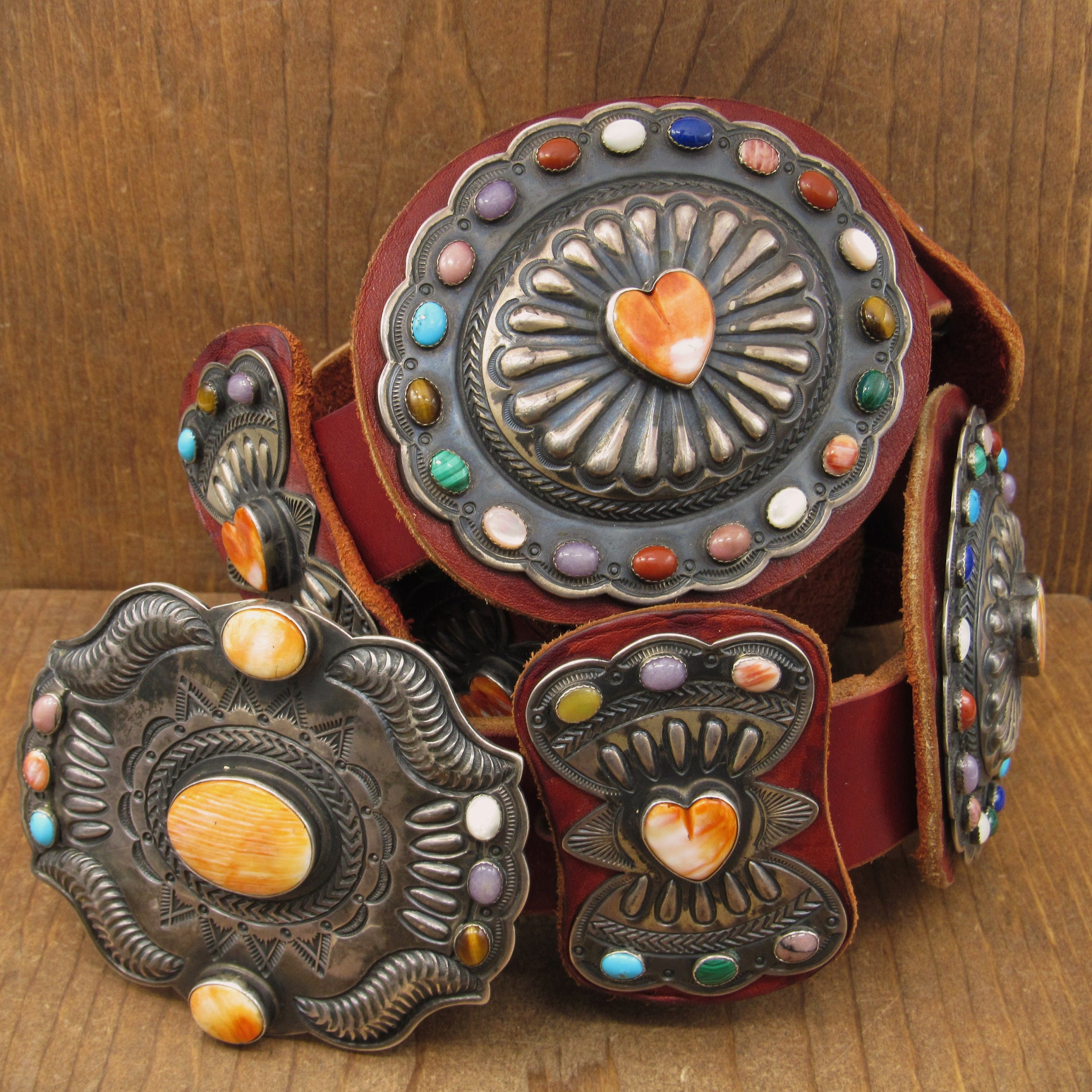 小物 VintageWorks concho belt(33in) Vintage Sterling Silver Southwest Concho Belt on Leather