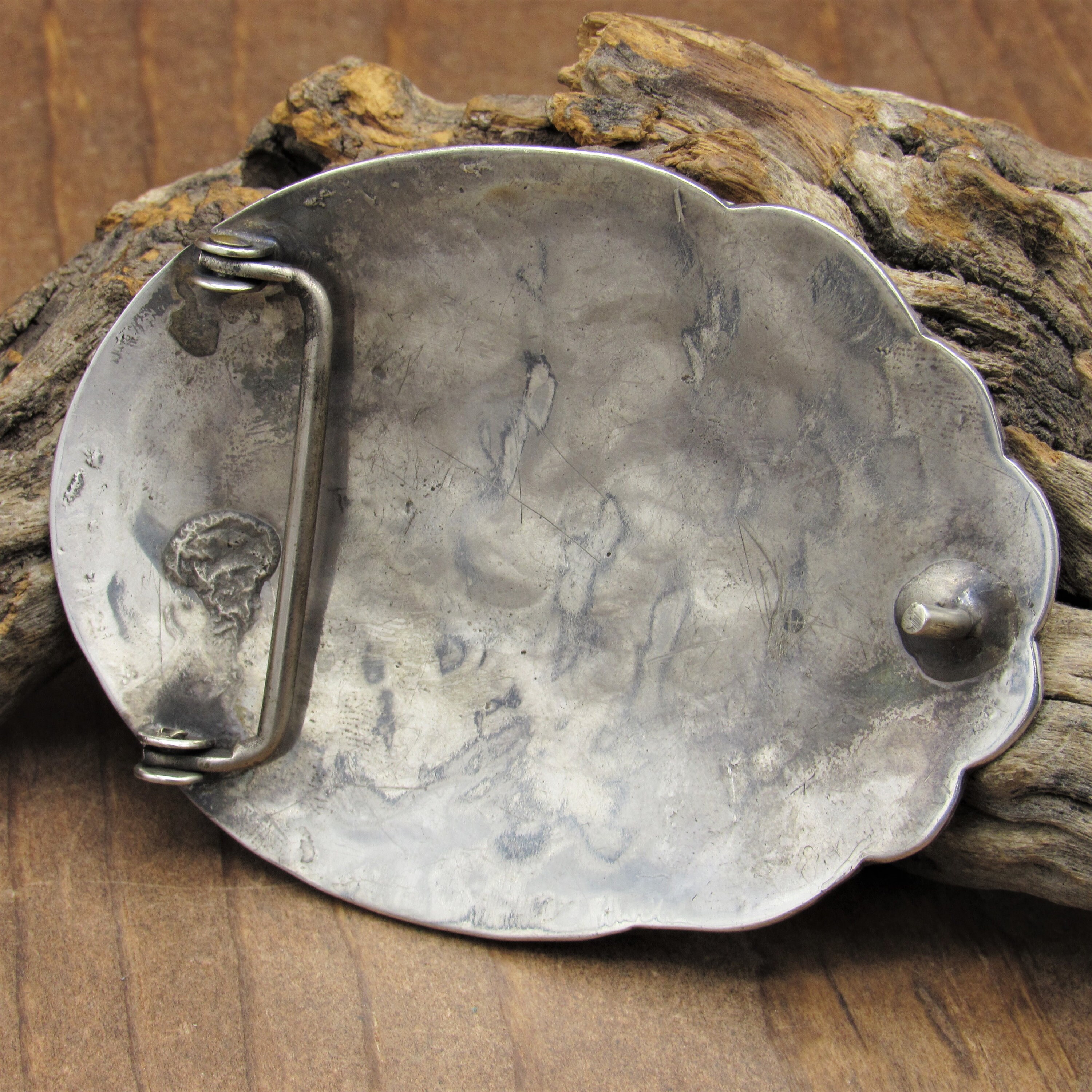 Sterling Silver and Turquoise Southwest Belt Buckle - Etsy display picture 1