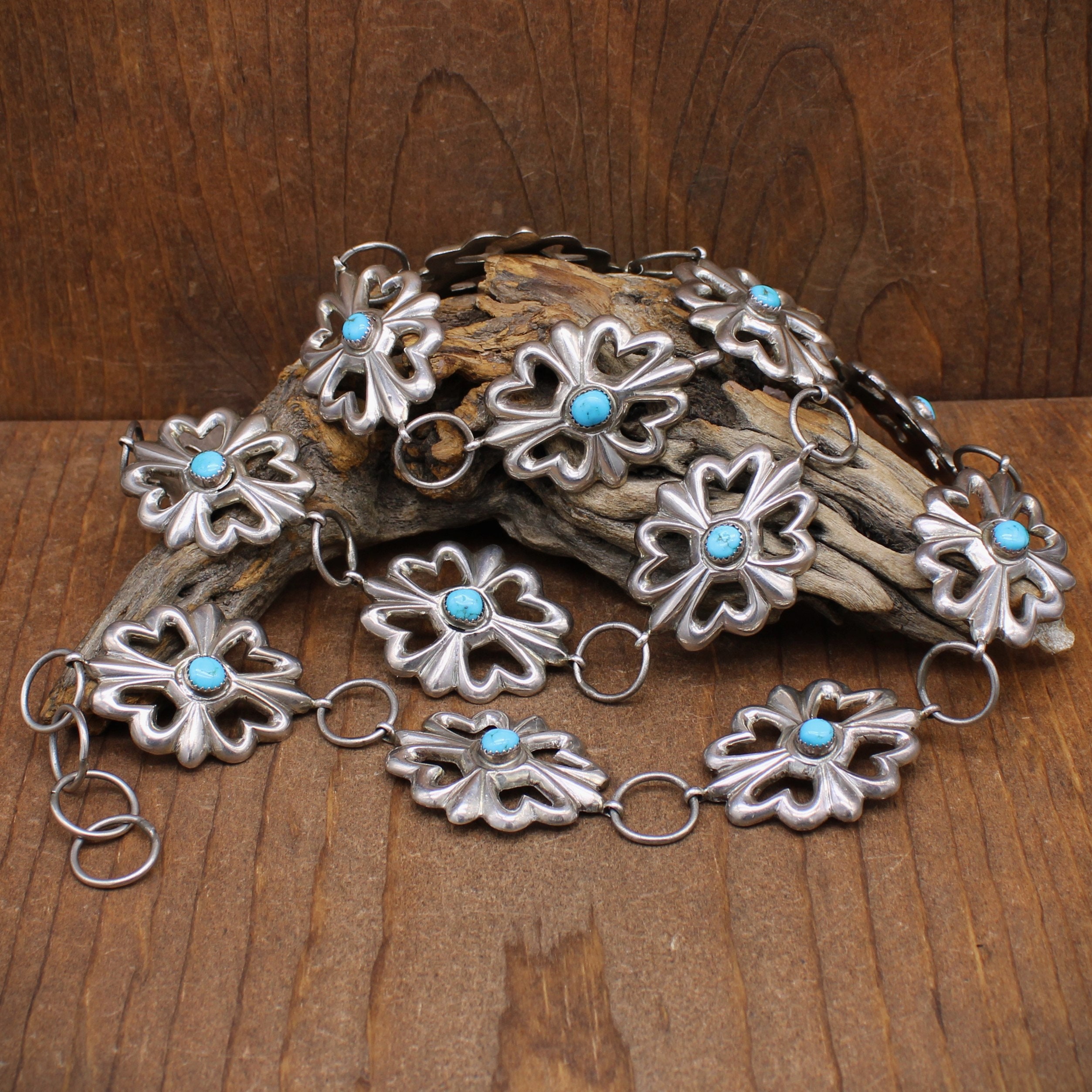 Vintage Sandcast Turquoise Southwestern Style Concho Belt * - Etsy