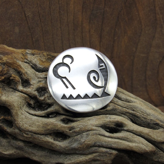 Vintage Hopi Sterling Silver Round Pin/pendant by Eldon James - Etsy
