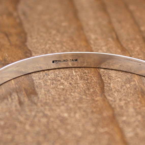 Sterling Silver Triangle Wire Southwest Bangle Br… - image 5