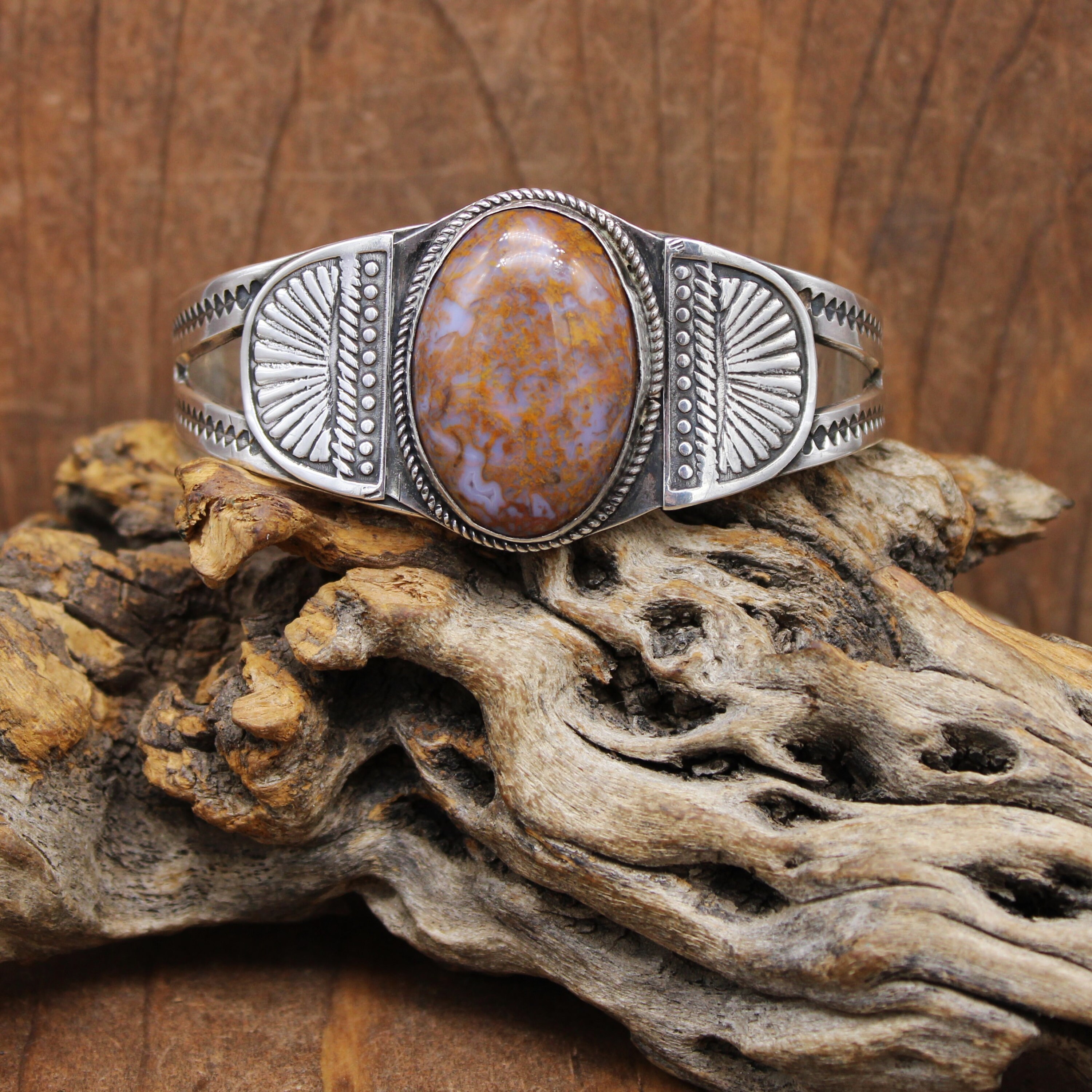 Rare Sand Agate Vintage Native American Navajo Sterling Silver Bracelet Rare Sand Agate Vintage Native American Navajo Sterling Silver Bracelet