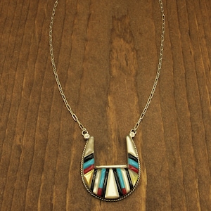 Cobblestone Inlay Sterling Silver Southwest Necklace image 1