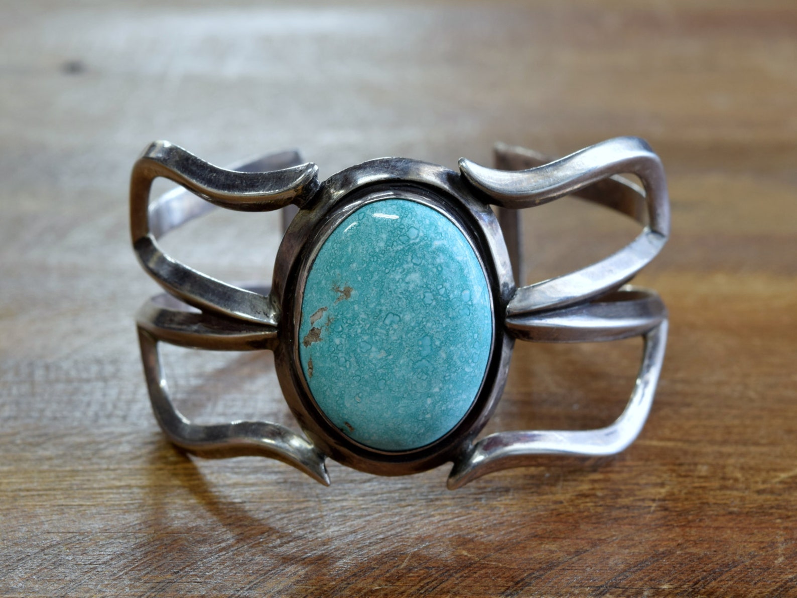 Vintage Navajo Sterling Silver Turquoise Cuff Bracelet * - Etsy