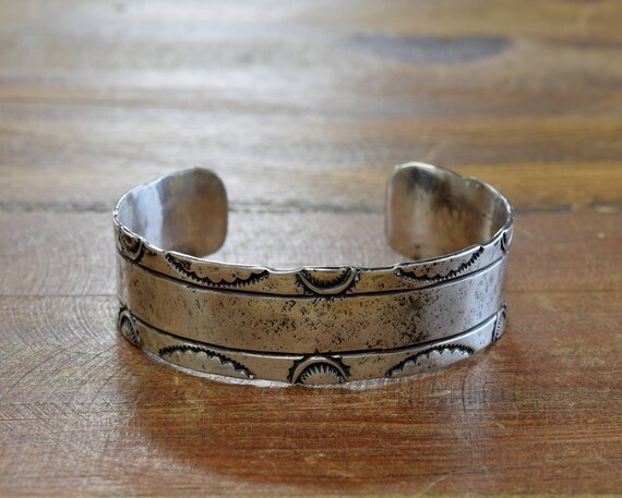 Vintage Sterling Silver Stamped Bracelet Etsy