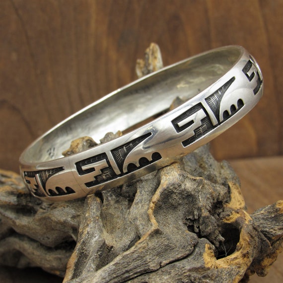 Sterling Silver Bangle Bracelet by Hopi Bernard D… - image 2