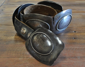 Vintage Navajo Sterling Silver Concho Belt *
