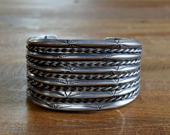 Vintage Native American MC Tsasie Navajo Sterling Silver Stamp
