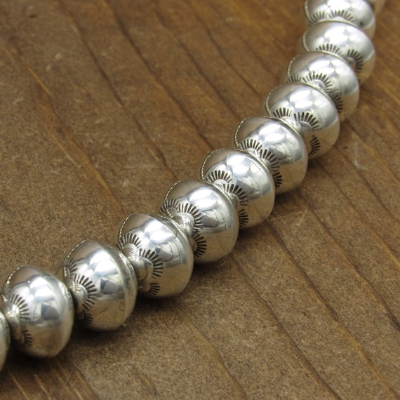 Vintage Sterling Silver Southwestern Bench Bead N… - image 2