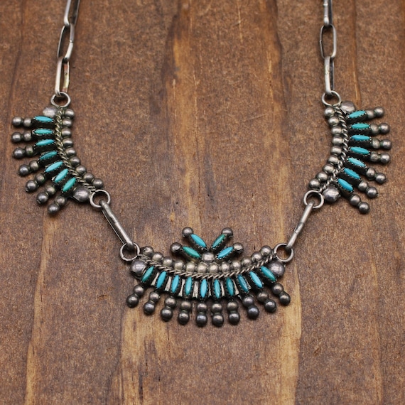 ネックレス vintage switching design silver necklace Vintage Sterling Silver Needlepoint Necklace by A & E Nastacio