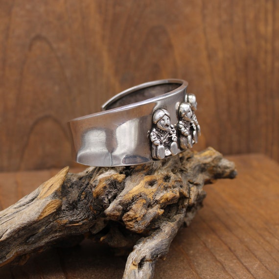 Carol Felley Sterling Silver Story Teller Cuff Br… - image 3