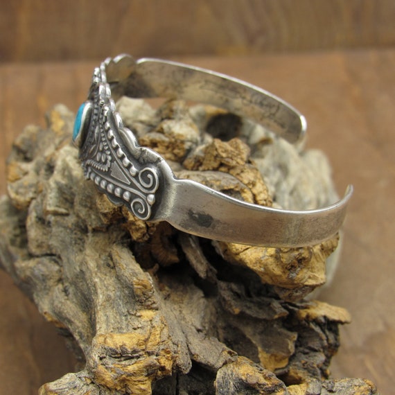 Sterling Silver and Turquoise Silver Arrow Cuff B… - image 3