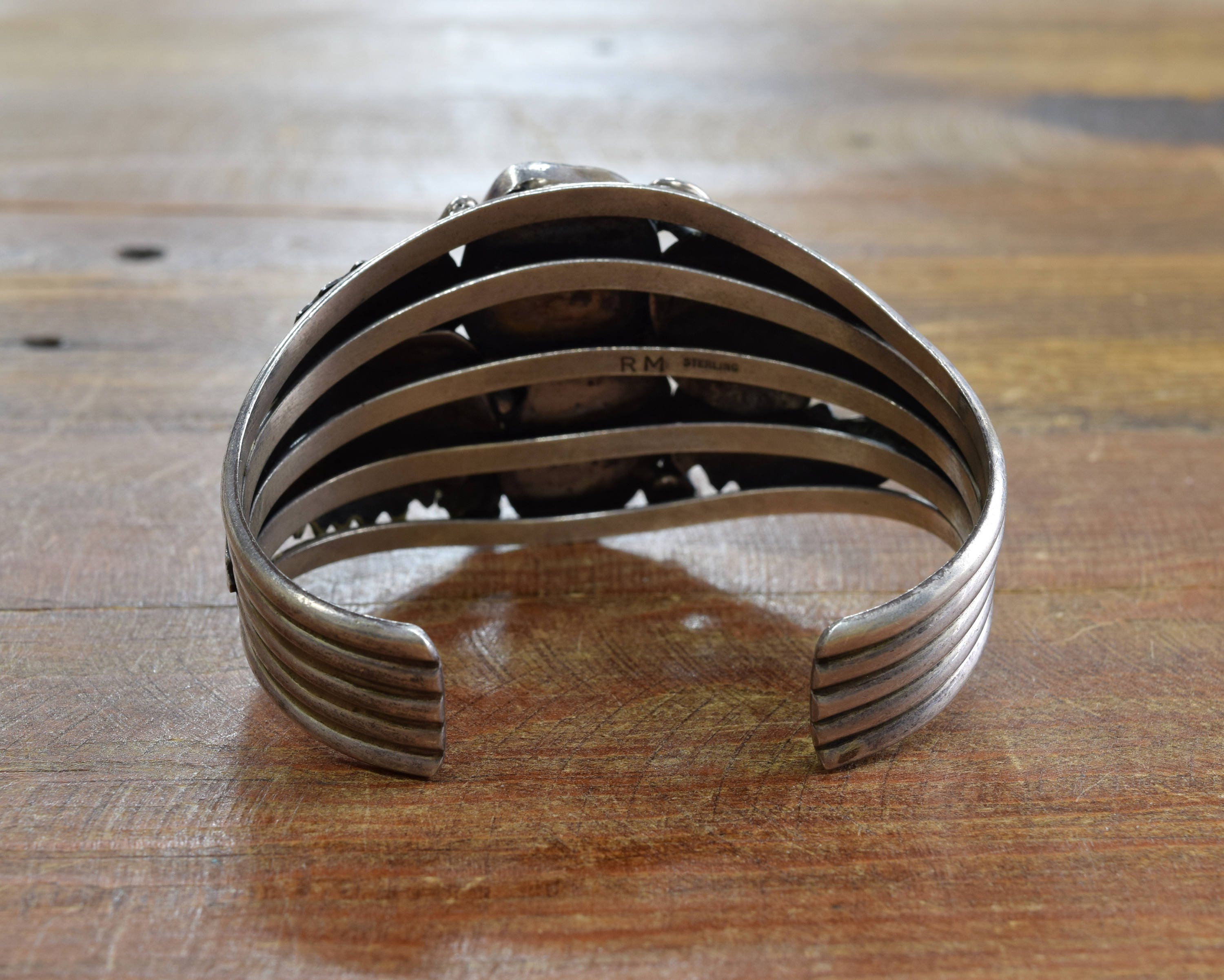 Vintage Navajo Sterling Silver and Turquoise Cuff Bracelet RM* - Etsy